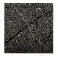 Estampe artistique « Okruchy_46 » – Linogravure sur papier Zerkall avec crayon et dorures Estampe artistique « Okruchy_46 » – Linogravure sur papier Zerkall avec crayon et dorures