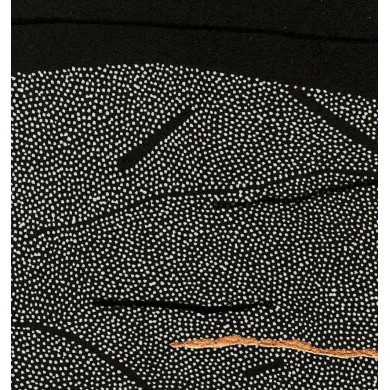 Estampe artistique « Okruchy_34 » – Linogravure sur papier Zerkall avec crayon et dorures Estampe artistique « Okruchy_34 » – Linogravure sur papier Zerkall avec crayon et dorures