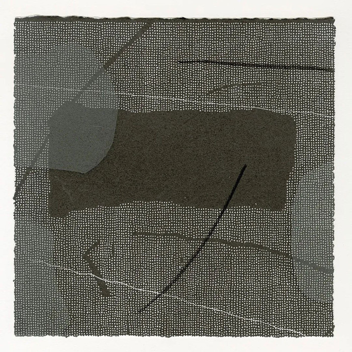 Kunstgrafik „Okruchy_35” – Linolschnitt auf Zerkall-Papier mit Bleistiftzeichnung Kunstgrafik „Okruchy_35” – Linolschnitt auf Zerkall-Papier mit Bleistiftzeichnung