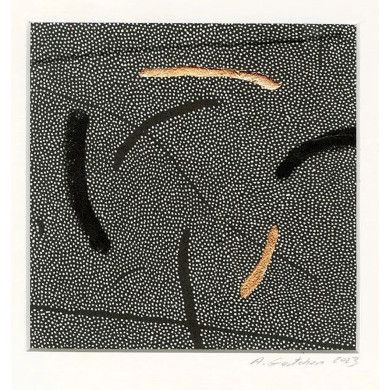 Estampe artistique « Okruchy_33 » – Linogravure sur papier Zerkall avec dorures Estampe artistique « Okruchy_33 » – Linogravure sur papier Zerkall avec dorures