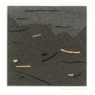 Estampe artistique « Okruchy_08 » – Linogravure sur papier Zerkall avec dessin Estampe artistique « Okruchy_08 » – Linogravure sur papier Zerkall avec dessin