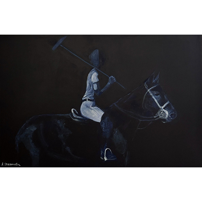 Obraz „Shade of polo” – akryl na płótnie, 90×60 cm Obraz „Shade of polo” – akryl na płótnie, 90×60 cm