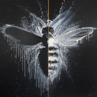 Gemälde „Biene“, 2023 – Acryl, Serie Dichotomie der Persönlichkeit Gemälde „Biene“, 2023 – Acryl, Serie Dichotomie der Persönlichkeit