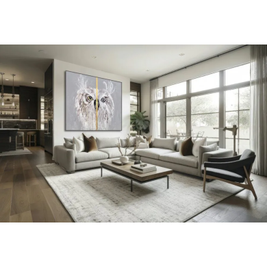 Gemälde „Eule II“, 2021 | Magda Maciaszek – Acryl 160×180 cm Gemälde „Eule II“, 2021 | Magda Maciaszek – Acryl 160×180 cm