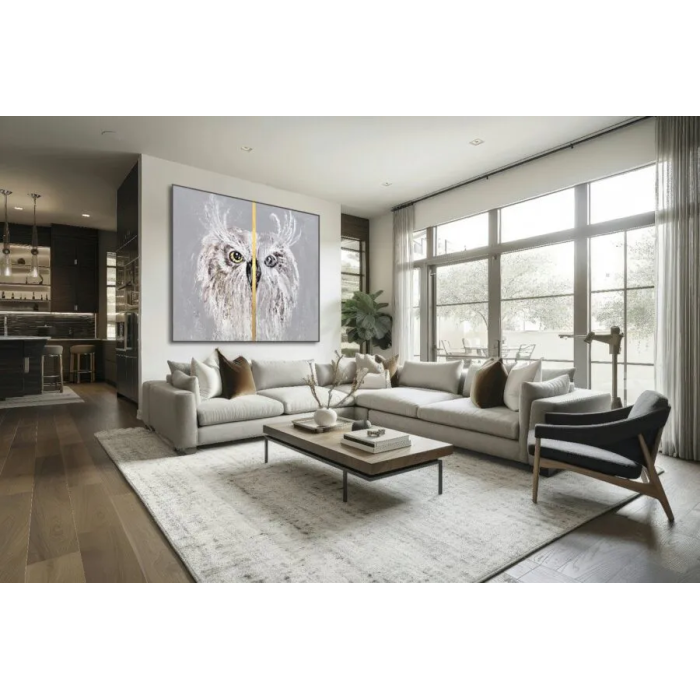 Gemälde „Eule II“, 2021 | Magda Maciaszek – Acryl 160×180 cm Gemälde „Eule II“, 2021 | Magda Maciaszek – Acryl 160×180 cm