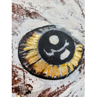 Peinture « Owl II », 2021 | Magda Maciaszek – Acrylique 160×180 cm Peinture « Owl II », 2021 | Magda Maciaszek – Acrylique 160×180 cm