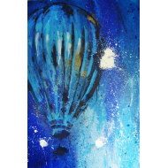 “Balloon XXXVIII” (2020) by Magda Maciaszek – acrylic on canvas 120×80 cm
