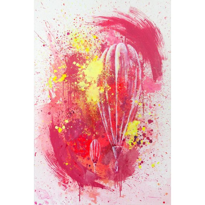 Obraz „Balon XIII” (2020) Magdy Maciaszek – akryl na płótnie 80×120 cm Obraz „Balon XIII” (2020) Magdy Maciaszek – akryl na płótnie 80×120 cm
