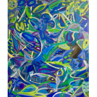 Painting “Ruah” (2023) | Anna Jarzymowska – oil on canvas, spiritual and emotional art