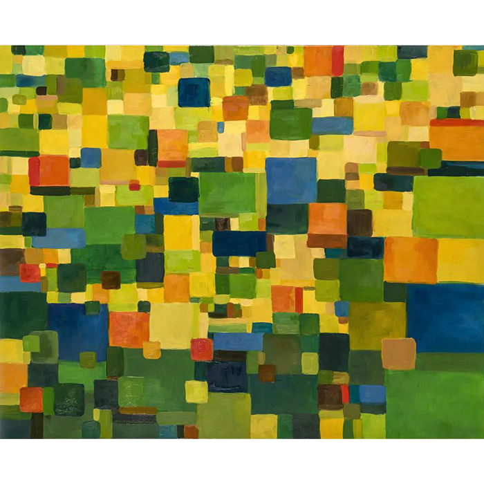 Tableau « Prairie d’été » (2022) | Anna Rendecka – huile sur toile, abstraction inspirée de la nature Tableau « Prairie d’été » (2022) | Anna Rendecka – huile sur toile, abstraction inspirée de la nature
