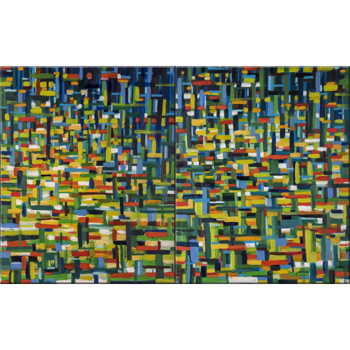 Painting “Forest Spirits” (2022) | Anna Rendecka – oil on canvas, contemporary abstraction Painting “Forest Spirits” (2022) | Anna Rendecka – oil on canvas, contemporary abstraction