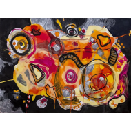 Triptychon „Migräne“ (2023) | Anna Rendecka – Mischtechnik auf Papier, expressive Abstraktion Triptychon „Migräne“ (2023) | Anna Rendecka – Mischtechnik auf Papier, expressive Abstraktion