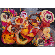 Triptychon „Migräne“ (2023) | Anna Rendecka – Mischtechnik auf Papier, expressive Abstraktion Triptychon „Migräne“ (2023) | Anna Rendecka – Mischtechnik auf Papier, expressive Abstraktion