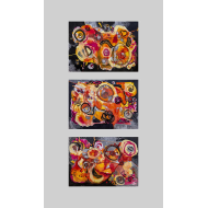 Triptyque « Migraine » (2023) | Anna Rendecka – technique mixte, abstraction expressive Triptyque « Migraine » (2023) | Anna Rendecka – technique mixte, abstraction expressive