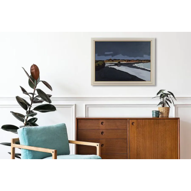 Peinture « Roche solitaire » (2022) | Anna Selerowicz – huile sur toile, paysage symbolique Peinture « Roche solitaire » (2022) | Anna Selerowicz – huile sur toile, paysage symbolique