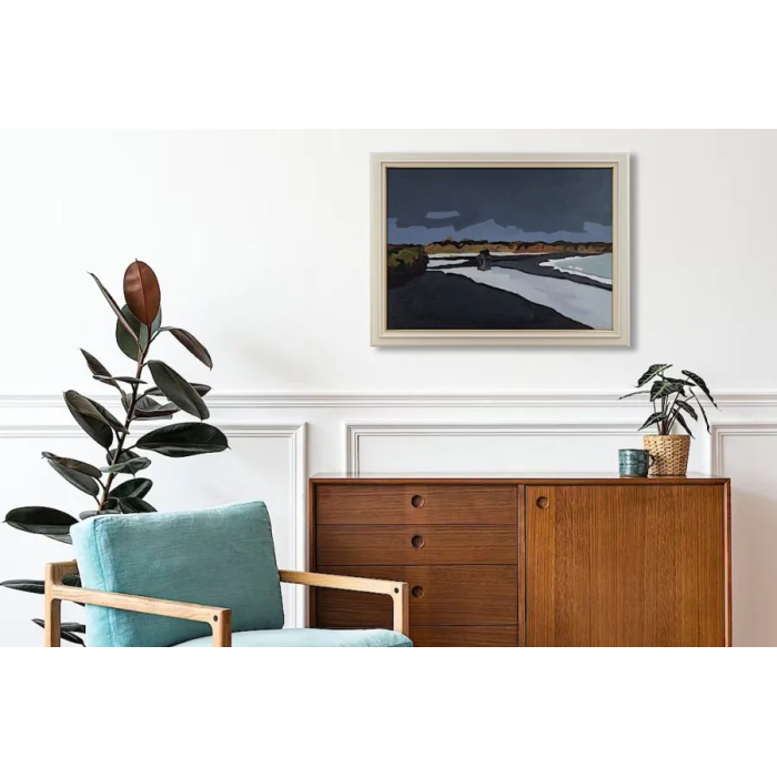 Painting “Lonely Rock” (2022) | Anna Selerowicz – oil on canvas, symbolic landscape Painting “Lonely Rock” (2022) | Anna Selerowicz – oil on canvas, symbolic landscape