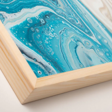 Gemälde „Motion 2“ (2022) | Ela Kubat – Acryl-Pouring-Kunst in Blautönen Gemälde „Motion 2“ (2022) | Ela Kubat – Acryl-Pouring-Kunst in Blautönen
