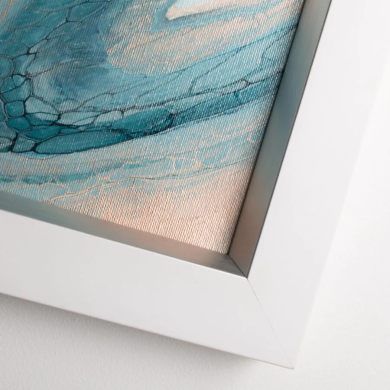Peinture « Wandering » (2022) | Ela Kubat – composition abstraite en bleu et or Peinture « Wandering » (2022) | Ela Kubat – composition abstraite en bleu et or
