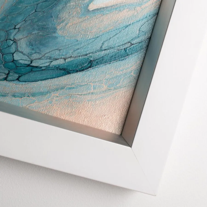 Painting “Wandering” (2022) | Ela Kubat – abstract blue and gold mixed media Painting “Wandering” (2022) | Ela Kubat – abstract blue and gold mixed media
