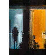 Painting “The Voyeur” (2025) | Izabela Siemiątkowska – oil & wax paste