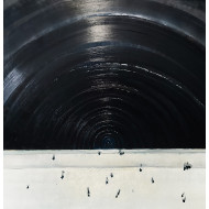 Obraz „Wisła I” (2025) | Izabela Siemiątkowska – olej + pasta woskowa, 90×90 cm