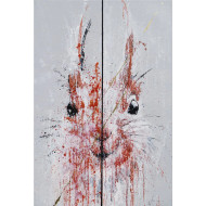 Obraz „Wiewiórka” (2022) | Magda Maciaszek (Amonaria) – akryl na płótnie, 120×80 cm