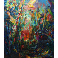 Gemälde „Imaginare“ (2025) | Franciszek Ledóchowski – Acryl auf Leinwand, Impasto