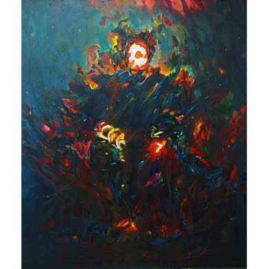 “Spirit” (2025) | Franciszek Ledóchowski – acrylic on canvas, impasto abstraction