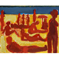 “Southern Beach” (2018) | Mariusz Woszczyński – acrylic on canvas, 81×65 cm