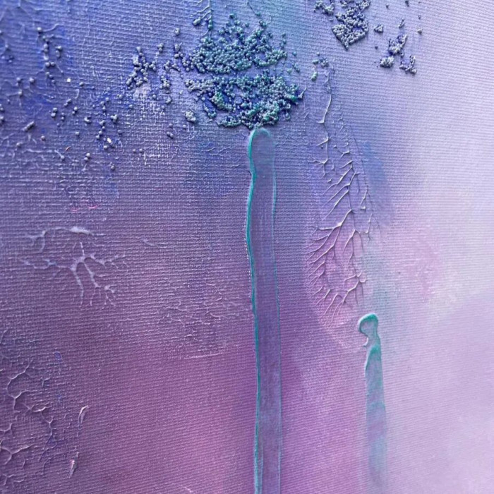 « Pink Passion » (2022) | Marta Chudzik – acrylique sur toile, 90×70 cm