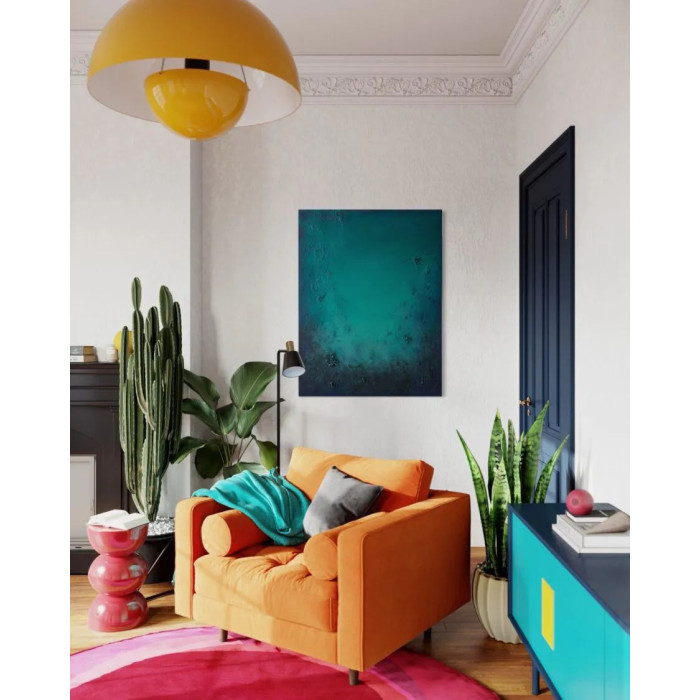 “Let’s Dive” (2023) | Marta Chudzik – acrylic on canvas, 120×90 cm