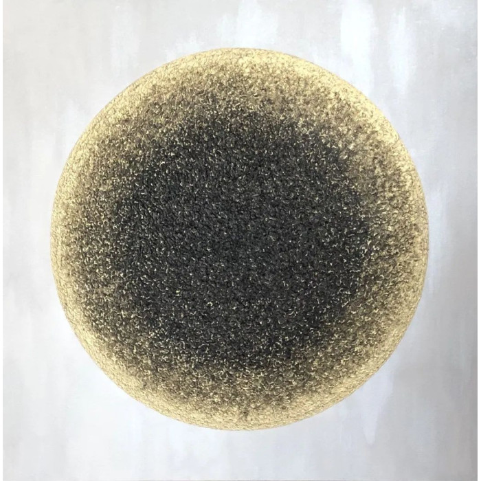 Obraz „Golden Circle” (2021) | Monika Wałęga – akryl/mixed media, złoto, 100×100 cm