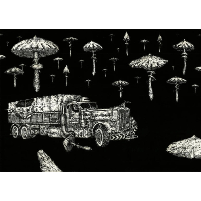 “Meteorology of Accidental Hallucinations” (2002) | Przemysław Tyszkiewicz – etching & aquatint, 94×67 cm