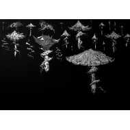 “A Wild Sip of Primeval Tea” (2014) | Przemysław Tyszkiewicz – etching & aquatint, 94×67 cm