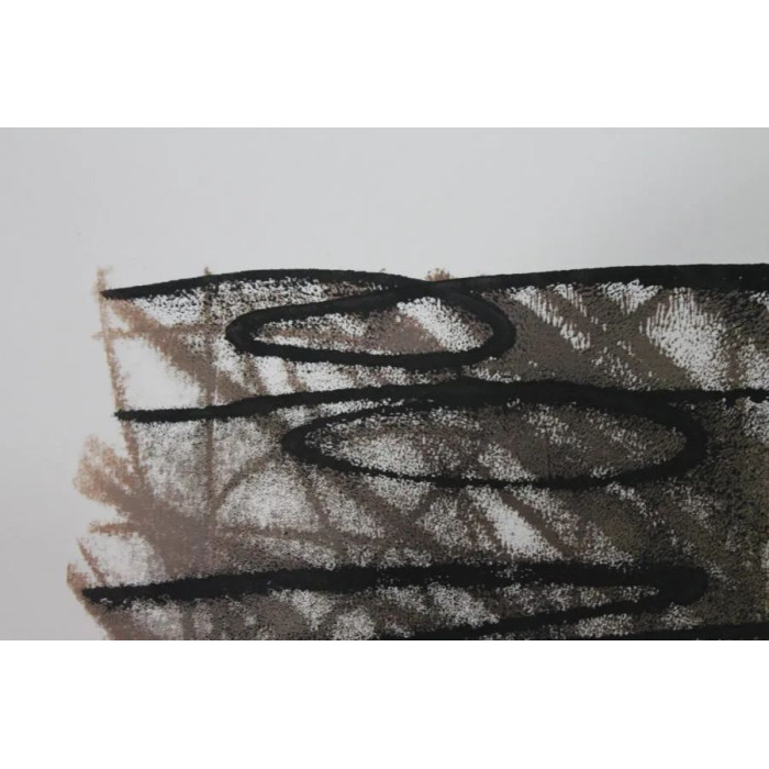 Grafika „Prośba o księżyc” (2023) | Rafał Labijak – monotypia, olej na tekturze, 57×76 cm