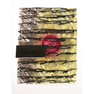 „Bitte an den Mond“ (2023) | Rafał Labijak – Monotypie, Öl auf Karton, 57×76 cm