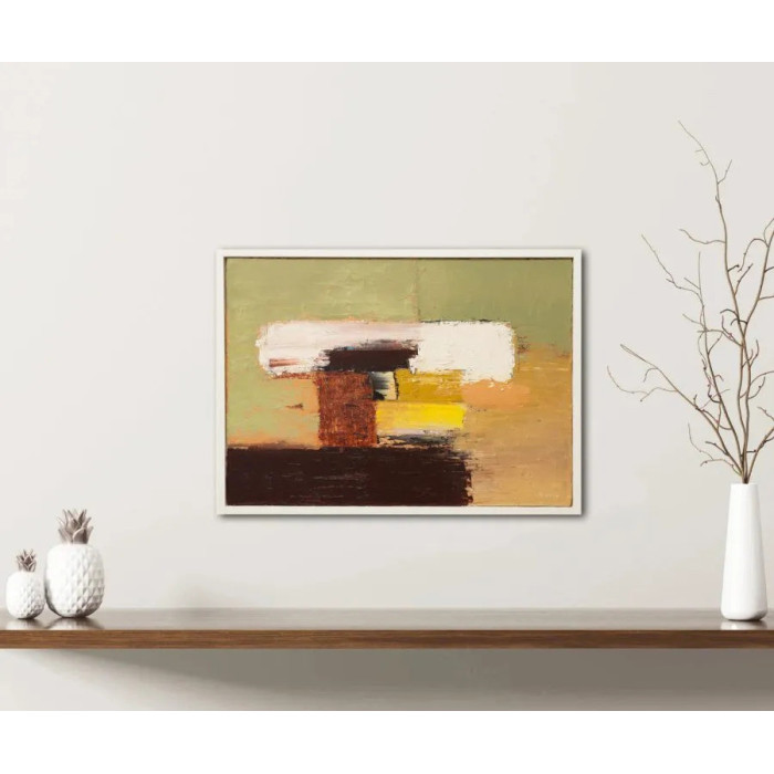 Gemälde „Composition 17“ (2024) | Roman Goss – Öl auf Leinwand, 33×46 cm