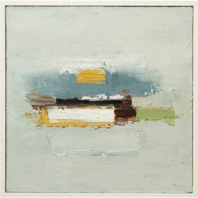 Gemälde „Grey Composition“ (2024) | Roman Goss – Öl auf Leinwand, 40×40 cm