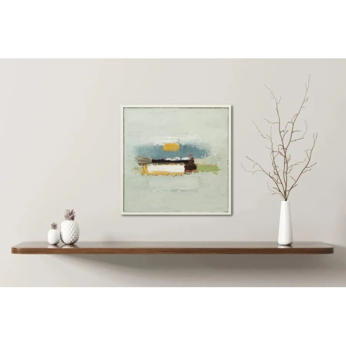 Tableau « Grey Composition » (2024) | Roman Goss – huile sur toile, 40×40 cm