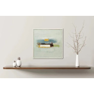 Obraz „Grey Composition” (2024) | Roman Goss – olej na płótnie, 40×40 cm