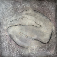 Painting “ACT – Woman from Sirius, Terra Ignota” (2025) | Malina Wieczorek – oil & acrylic on canvas, 100×100 cm