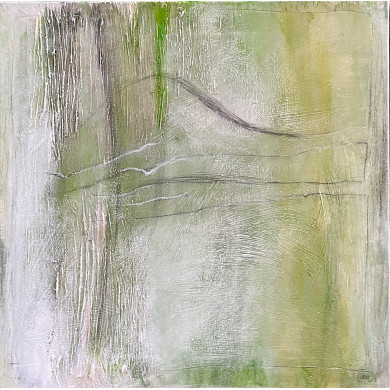 Painting “Nude in the Grass 3” (2024) | Malina Wieczorek – contemporary nude in nature