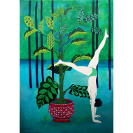 Tableau « Attraction chronique » (2022) | Beata Walczak – acrylique sur toile, 70×100 cm