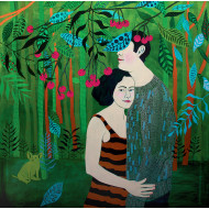 Obraz „Co było, nie było” (2022) | Beata Walczak – akryl na płótnie, 100×100 cm