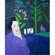 Gemälde „Stille“ (2023) | Beata Walczak – Acryl auf Leinwand, 60×73 cm