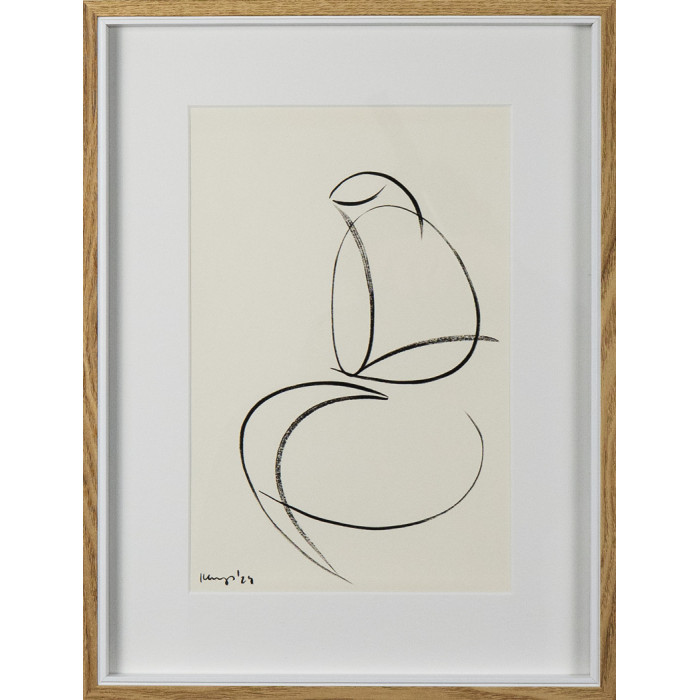 Drawing “Seated Woman” (2025) | Małgorzata Kleyna-Sobczak – minimalist line art