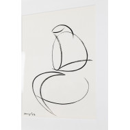 Drawing “Seated Woman” (2025) | Małgorzata Kleyna-Sobczak – minimalist line art