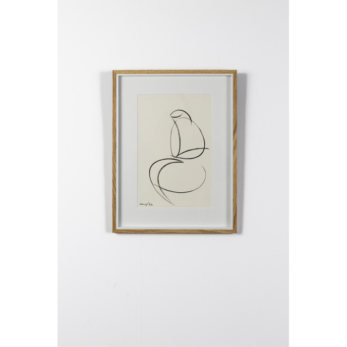 Drawing “Seated Woman” (2025) | Małgorzata Kleyna-Sobczak – minimalist line art