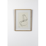 Drawing “Seated Woman” (2025) | Małgorzata Kleyna-Sobczak – minimalist line art