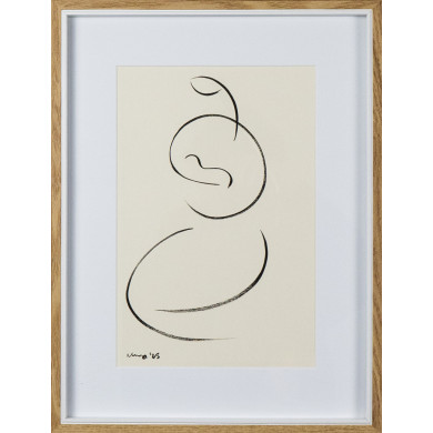 Drawing “Mother”, 2025 – Małgorzata Klejna-Sobczak | minimalist Japanese pen drawing